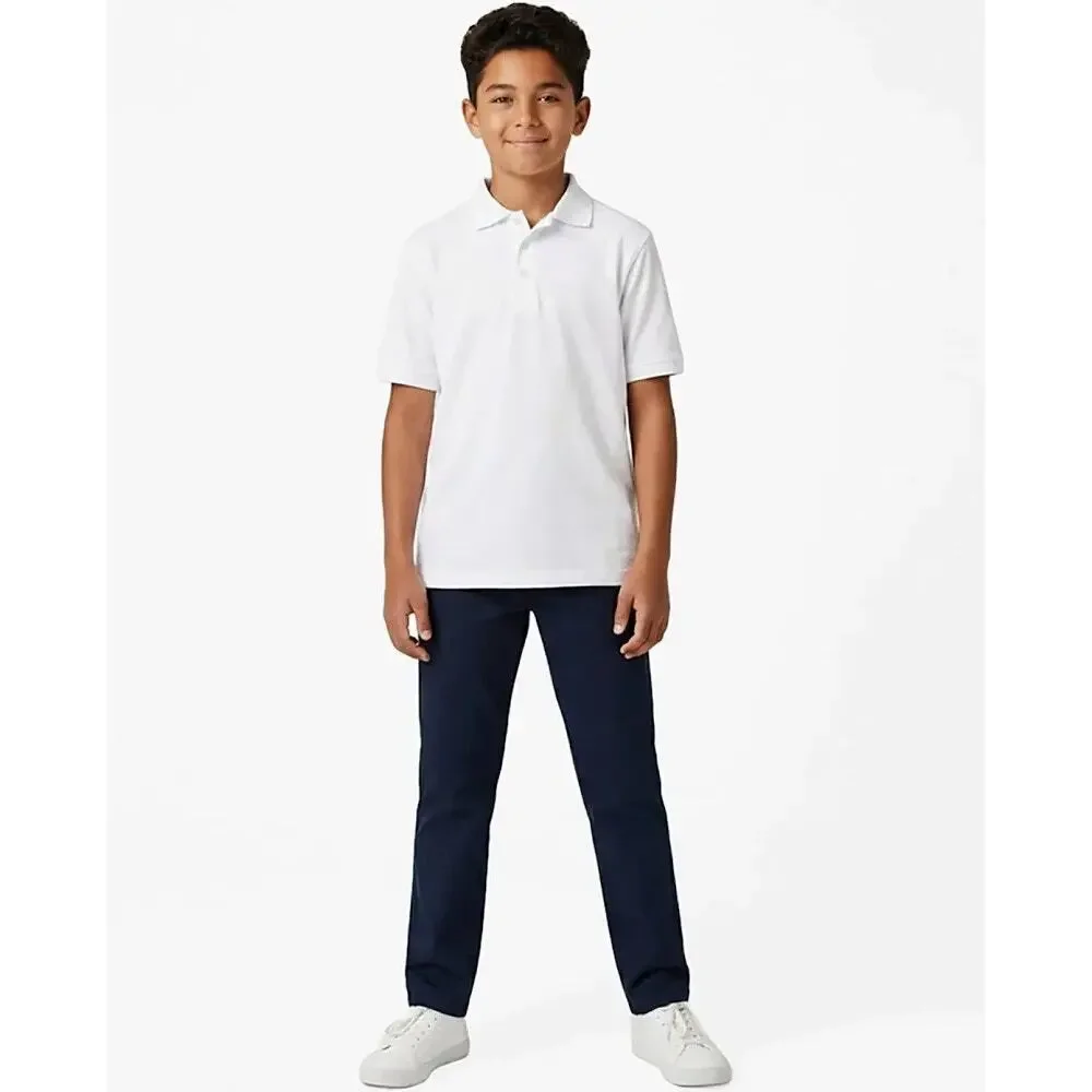 NEW! French Toast XS 4/5 Short Sleeve Pique Polo Shirt White